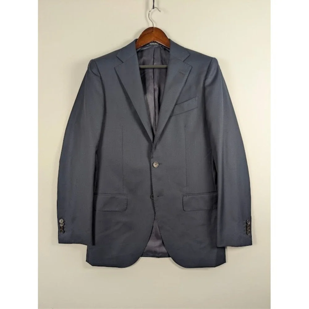 Suitsupply Lazio Blazer 38L Navy Blue Vitale Barberis Canonico Wool Jacket